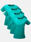 Kit - 4 T-Shirts Básicas Verde Jade