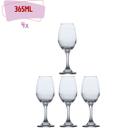 Kit 4 Taça de Vinho Resistente Vinho tinto Agua 365ml Luxo