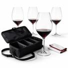 Kit 4 Taças de Cristal Riedel Double Magnum 995ml com Maleta Degustação
