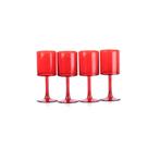 Kit 4 Taças de Vinho Acrilico Vermelho 300ml Moda do Chef Kit 4 Taças de Vinho Acrilico Vermelho 300ml Moda do Chef