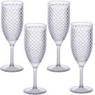 Kit 4 Taças Em Acrílico Para Champagne 350ML Luxxor 1148 Paramount