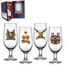 Kit 4 Taças Floripa Cerveja com Estampa Medieval Cx Presente