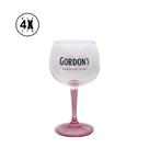 Kit 4 Taças para Gin Gordon's 600ml Original Amarelo Rosa
