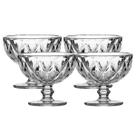 Kit 4 Taças Sobremesa Elegante Diamante 335mL Transparente