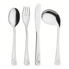 Kit 4 Talheres Infantil Baby Friends Inox Acabamento Brilhante Colheres Garfo Faca Tramontina