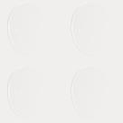 Kit 4 Tampa Cega Redonda Placa Teto Branca 4" Branca Sleek Cor:Branco