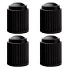 Kit 4 Tampa Tampinha Para Bico Pneu Carro Moto Bicicleta Plástico Preta