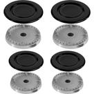 Kit 4 Tampas Boca De Fogão 4 Queimadores Brastemp Eva 2 Pequeno 2 Grande