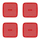Kit 4 Tapete Quadrado Silicone Protetor para Air Fryer 21cm