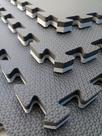 Kit 4 Tatame Tapete EVA 1x1m 30mm 100x100x3cm Cinza e Preto