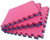 Kit 4 Tatames EVA 40mm 50x50x4cm BICOLOR AZUL e VERMELHO