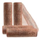 Kit 4 Telas Decoração Natal Fita Larga 25cm x 5 metros Rosê Gold - Magizi