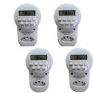 Kit 4 Temporizador Timer Digital Lcd Programável Bivolt