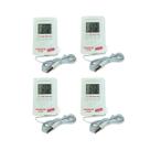Kit 4 Termômetro Digital Alarme Temperatura Interna Externa Imã Traseiro Gravação Sensor Th-200 Portátil Instrutherm