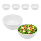 Kit 4 Tigela Bowl De Vidro Redonda Sobremesa Branco Opaline