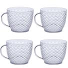 Kit 4 Tigelas Bowl Em Acrílico Com Alça 800ML Luxxor 1146 Paramount