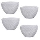 Kit 4 Tigelas Bowl Plástico Transparente Luxxor 800 ML