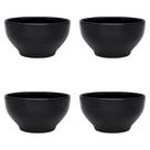 Kit 4 Tigelas Bowls Pretas em Cerâmica Biona Oxford 600ml