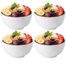 Kit 4 Tigelas Cumbuca Bowl Branca 700ml Melamina Caldo Sopa Açaí