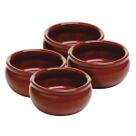 Kit 4 Tigelas Cumbucas De Cerâmica 500ml Cor Marrom Sopas Caldinhos Restaurantes