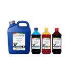 Kit 4 Tinta Recarga Tankfull Para HP 74 92 94 Impressora C4480 C3180 C4280 1510 de 5L Black 1L Color QuimiPri