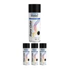Kit 4 Tinta Spray Alta Temp Preto Brilhante 350ml Tekbond