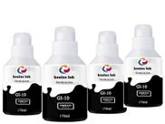 Kit 4 Tintas GI190 Preta Compativel para Canon G1100, G1110, G2100, G2110, G3100, G3102, G3110, G3111, G4100, G4110, G4111.