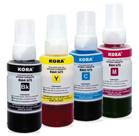 Kit 4 tintas KORA T664 L220 L355 L365 L375 L380 L475 Kit