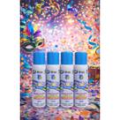 Kit 4 Tintas Spray Divertida Para Cabelo Fashion Azul 125ml/55g Axé Brasil