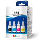 Kit 4 tintas T664 para L120 L1300 L395 664 T644 L396 L355 L555 L365 L355