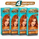 Kit 4 Tintura Maxton 7.4 Louro Médio Acobreado Coloração Permanente Kit 4 Tintura Maxton 7.4 Louro Médio Acobreado Coloração Permanente