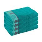 Kit 4 Toalha Praia Gigante Piscina Verão Beach 78x150 Appel Cor:Jubarte - Verde Caribe