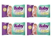 Kit 4 Toalha Umedecida Baby Free 50 Unidades - QLB