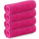 Kit 4 Toalhas Banhao Praia Piscina HotelLufamar Rosa