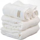 Kit 4 Toalhas Buddemeyer Fio Penteado Canelado Branco 2 banho e 2 rosto