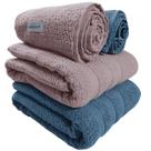 Kit 4 Toalhas Buddemeyer Vanilla Extra Soft Azul e Rosa 2 banho e 2 rosto