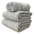 Kit 4 Toalhas Buddemeyer Vanilla Extra Soft Cinza 2 banho e 2 rosto