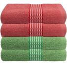 Kit 4 Toalhas De Banho Camesa Samba 68x132 cm