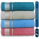 Kit 4 Toalhas de Banho Caneladas Gigante Banhão 70 X 140 Beka Mega-Absorção Hiper 3