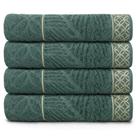 Kit 4 Toalhas De Banho Grossa Algodão Ultra Macio Alta Absorcão Nativa Appel