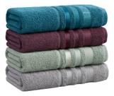Kit 4 Toalhas De Banho Marselha 100% Algodão Alta Absorção 70cm x 140cm