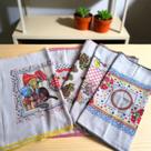 kit 4 Toalhas De Chá Estampada Viés sortidas