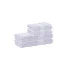 Kit 4 Toalhas de Fio Penteado Canelado Banho e Rosto Macia Felpuda Cor Prata 1831