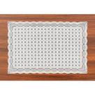 Kit 4 Toalhas De Geladeira Pvc Renda Lavável 53x35cm Branco