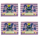 Kit 4 Toalhas de mão para Lancheira Infantil do Stitch com Toque Aveludado 40x28cm Lepper