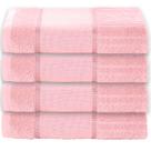Kit 4 Toalhas de Rosto Algodão Resistente P/ Banheiro Lavabo Secagem Rápida Macio Absorvente Salão de Beleza Casa