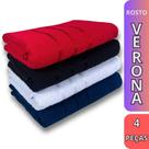 Kit 4 Toalhas de Rosto Verona 70x125 Toalhas Beka 100% Algodão