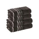 Kit 4 Toalhas Karsten Lumina 2 Banho 2 Rosto Cor:Cinza Carbono - 80107Tamanho:70x140 Kit 4 Toalhas Karsten Lumina 2 Banho 2 Rosto Cor:Cinza Carbono - 80107Tamanho:70x140