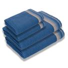 Kit 4 Toalhas Luxury Soft Beka Banho + Rosto Luxo Azul