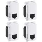 Kit 4 Tomada Rj45 Branca Cat5e Lcs2 Zeffia 680158 Legrand
